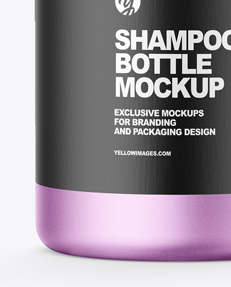 Metallic Matte Shampoo Bottle Mockup