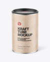 Kraft Paper Tube with Plastic Cap Mockup