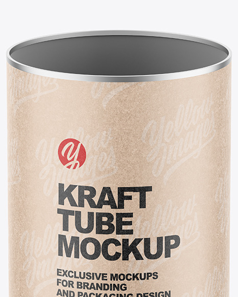 Kraft Paper Tube with Plastic Cap Mockup