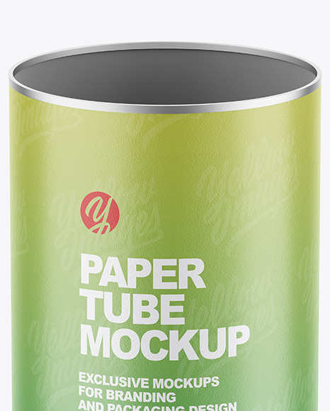 Paper Tube with Plastic Cap Mockup