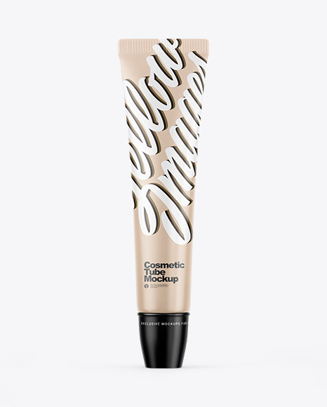 Glossy Cosmetic Tube Mockup - Toothpaste tube mockup