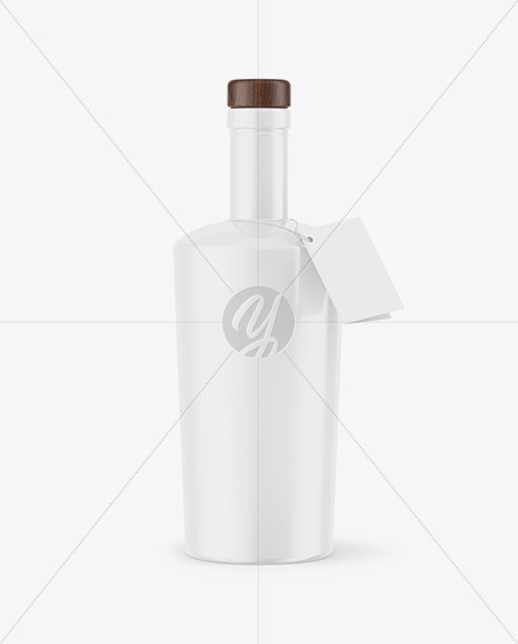 Glossy Ceramic Bottle with Paper Book Mockup