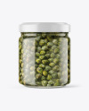 Clear Glass Jar with Capers Mockup