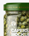 Clear Glass Jar with Capers Mockup