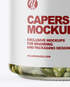 Clear Glass Jar with Capers Mockup