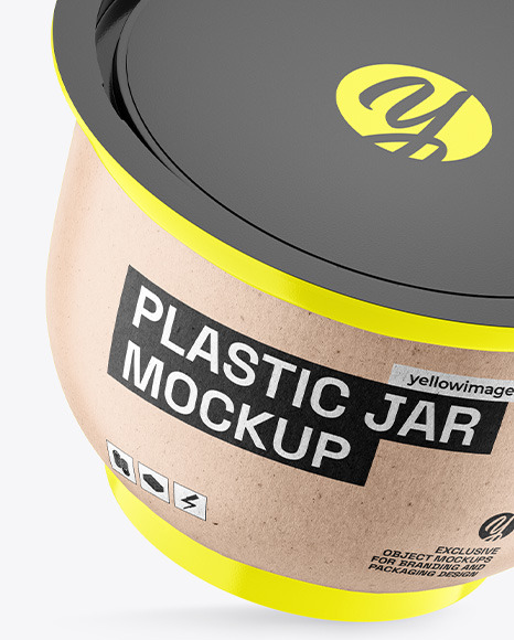 Glossy Plastic Jar Mockup