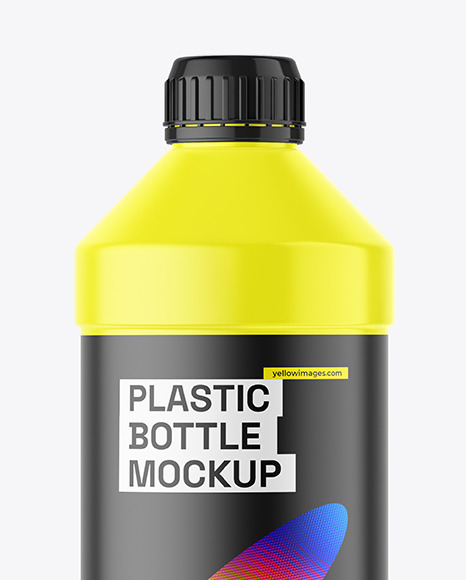 Glossy Plastic Bottle Mockup