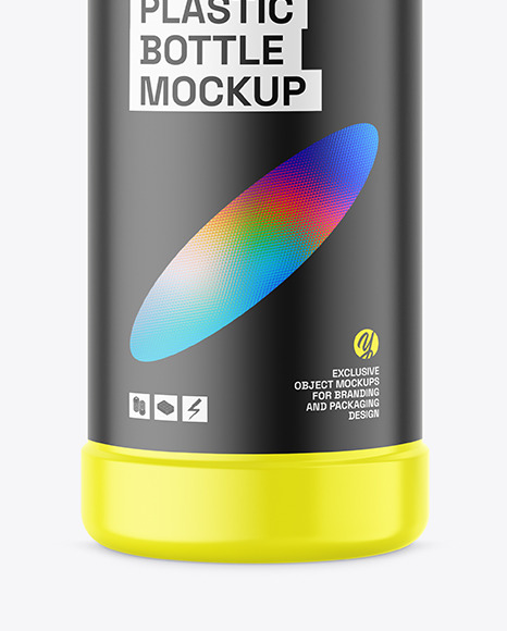 Glossy Plastic Bottle Mockup