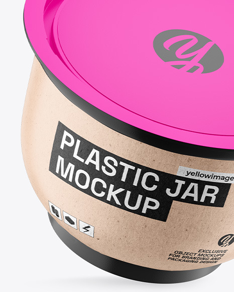 Matte Plastic Jar Mockup