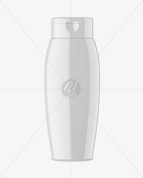 Glossy Plastic Shampoo Bottle Mockup