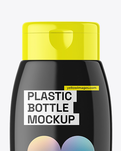 Glossy Plastic Shampoo Bottle Mockup