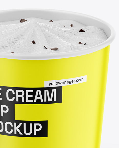 Matte Ice Cream Cup Mockup