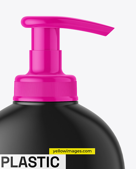 Matte Bottle with Pump Mockup Matte Bottle with Pump Mockup