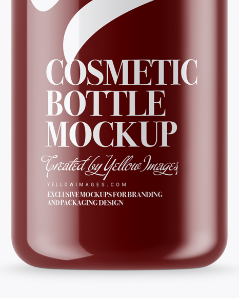Glossy Cosmetic Bottle Mockup Glossy Cosmetic Bottle Mockup