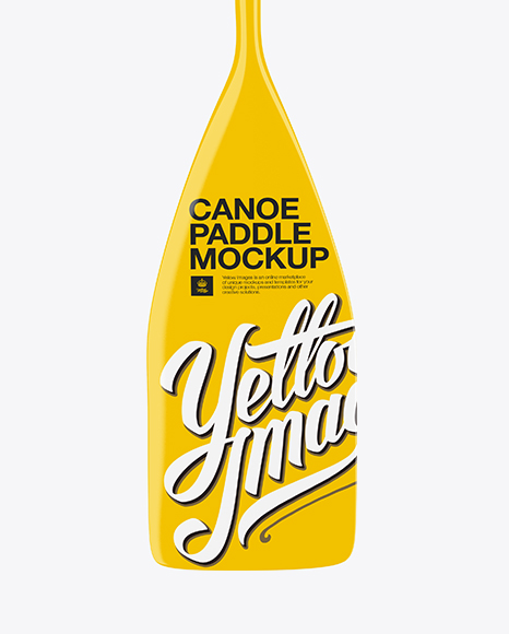 Glossy Medium Canoe Paddle Mockup - Front View - Free Download Images