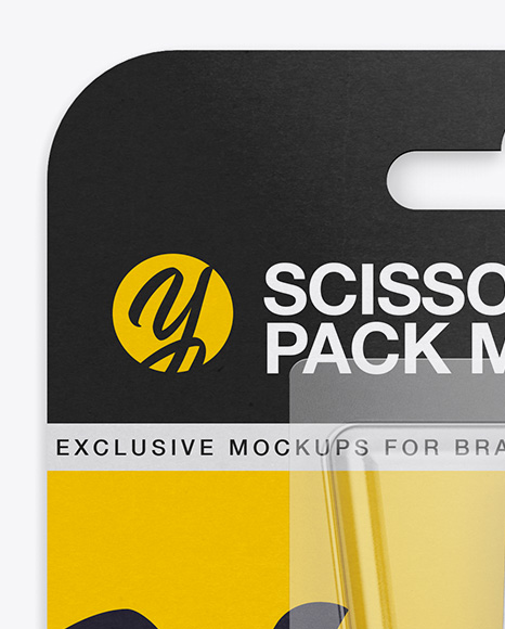 Scissors Blister Pack Mockup - Front View