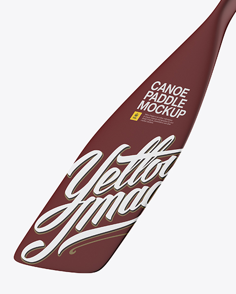 Matte Medium Canoe Paddle Mockup - Half Side View - Free Download