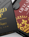 Gift Card in a Box Mockup - Halfside View (High-Angle Shot)