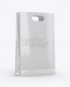 Glossy Paper Bag Mockup - Half Side View