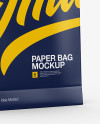 Glossy Paper Bag Mockup - Half Side View