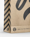 Kraft Paper Bag Mockup - Half Side View