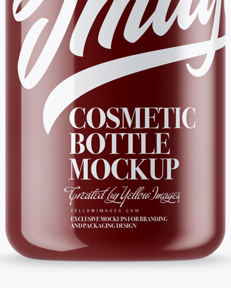 Glossy Cosmetic Bottle Mockup Glossy Cosmetic Bottle Mockup