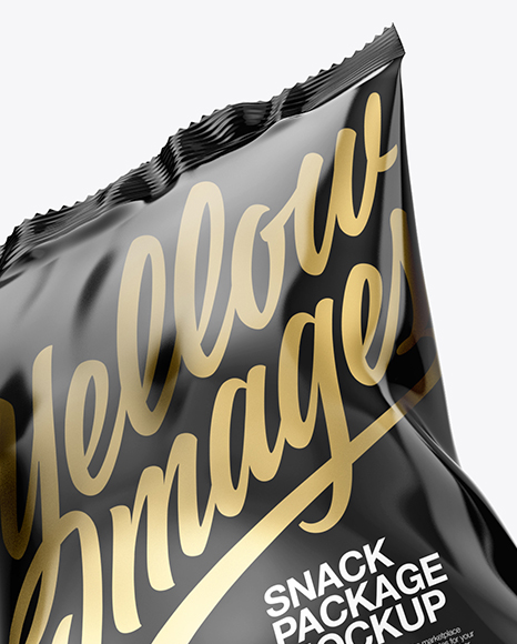 Two Glossy Snack Packages Mockup - Free Download Images High Quality