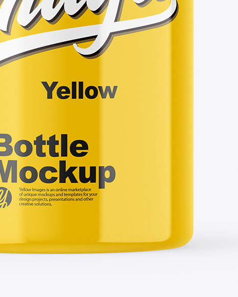 Glossy Bottle Mockup