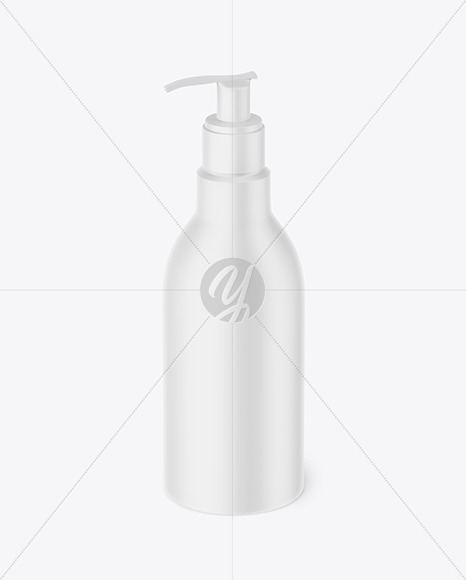 Matte Bottle with Pump Mockup