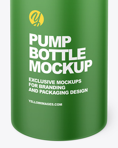 Matte Bottle with Pump Mockup