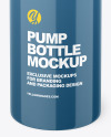 Glossy Bottle with Pump Mockup