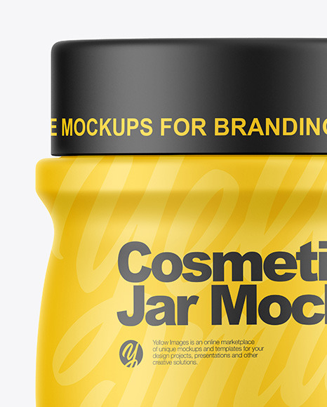 Matte Cosmetic Jar Mockup