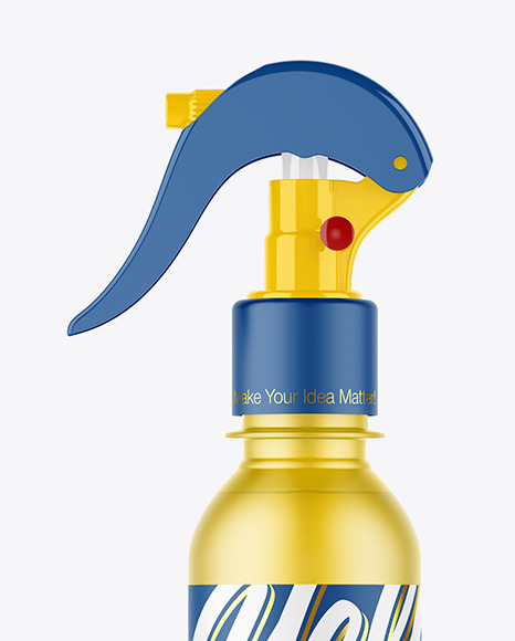 Colored Frosted Spray Bottle Mockup