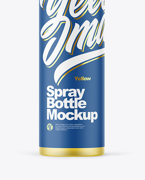 Colored Frosted Spray Bottle Mockup