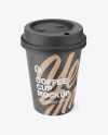 Kraft Coffee Cup with Biodegradable Lid Mockup