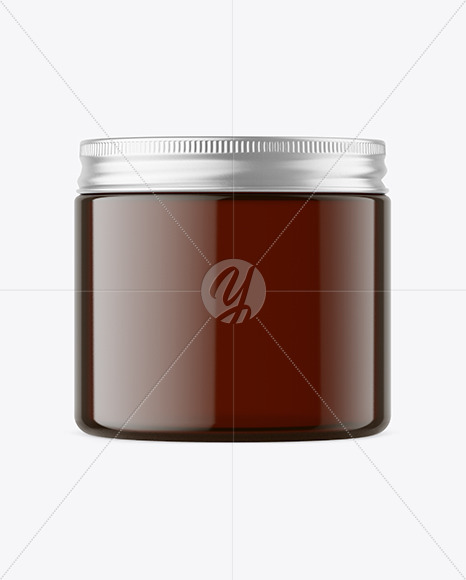 Amber Cosmetic Jar Mockup