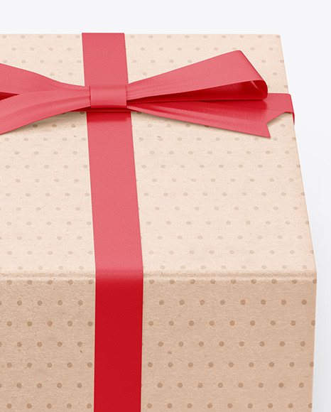 Kraft Gift Box Mockup