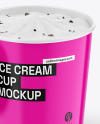 Glossy Ice Cream Cup Mockup