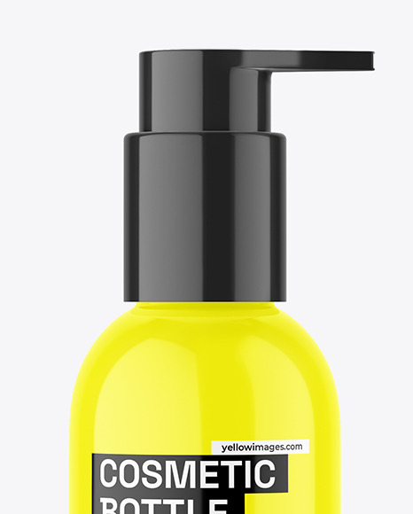 Glossy Pump Bottle Mockup