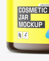 Amber Cosmetic Jar Mockup