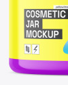 Glossy Cosmetic Jar Mockup