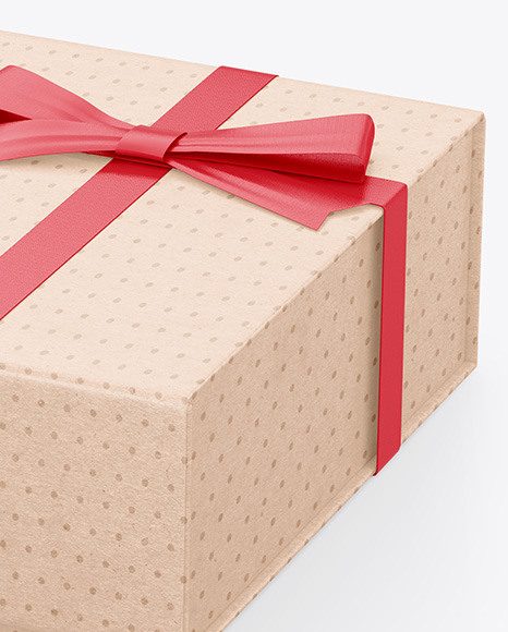 Kraft Gift Box Mockup