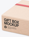 Kraft Gift Box Mockup
