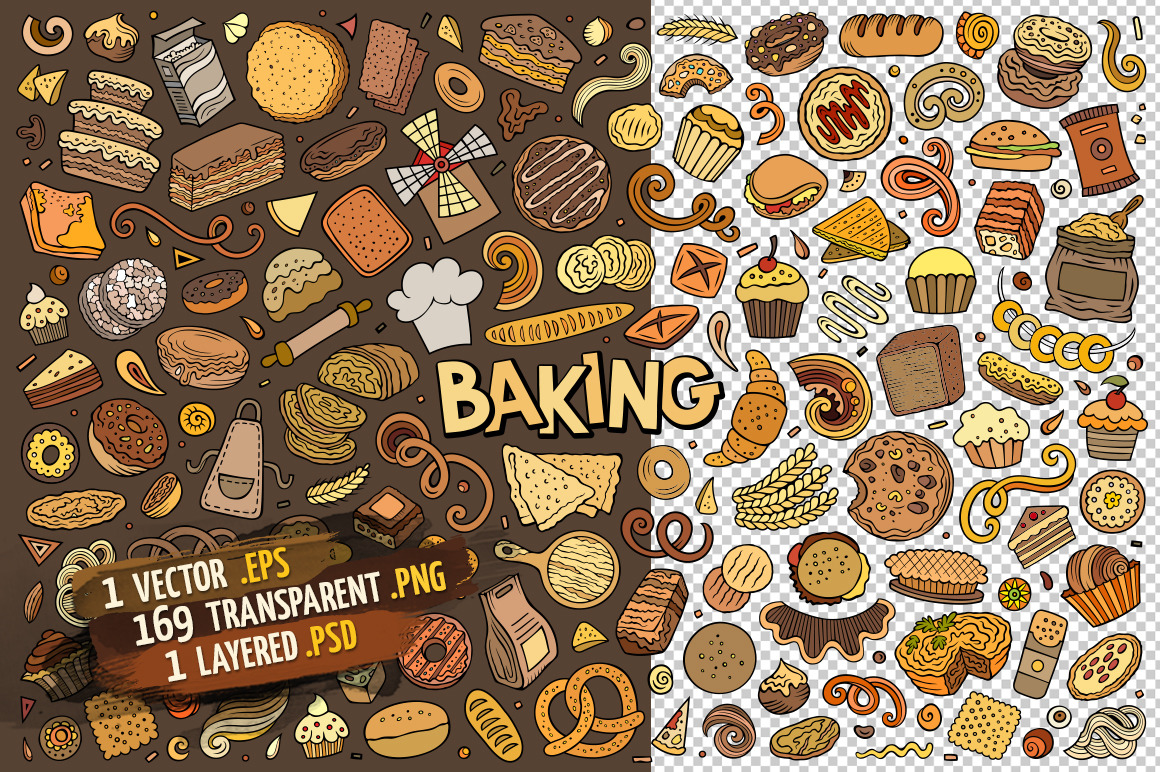 Baking Objects &amp; Symbols Set