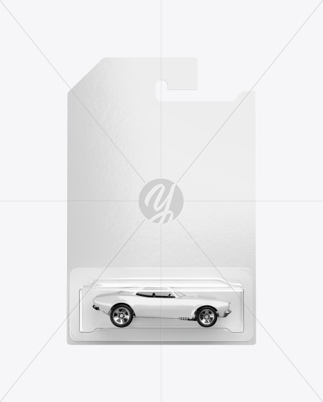 Die-Cast Model Car Blister Package Mockup - Front View