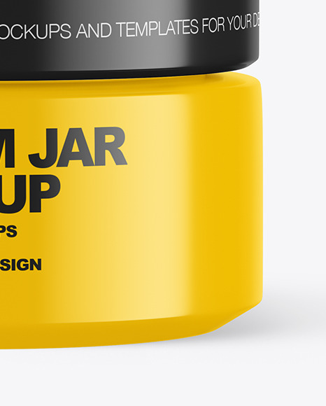 Glossy Cream Jar Mockup