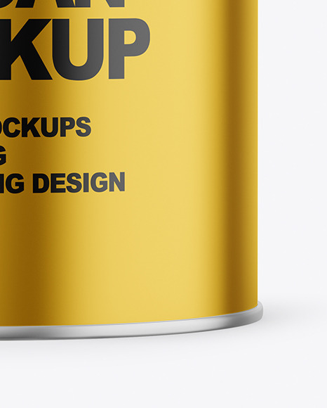 Metallic Tin Can Mockup