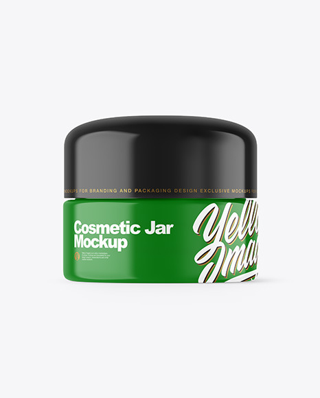 Glossy Cosmetic Jar Mockup