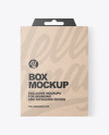 Kraft Paper Box w/ Hang Tab Mockup