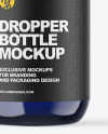 Blue Glass Dropper Bottle Mockup